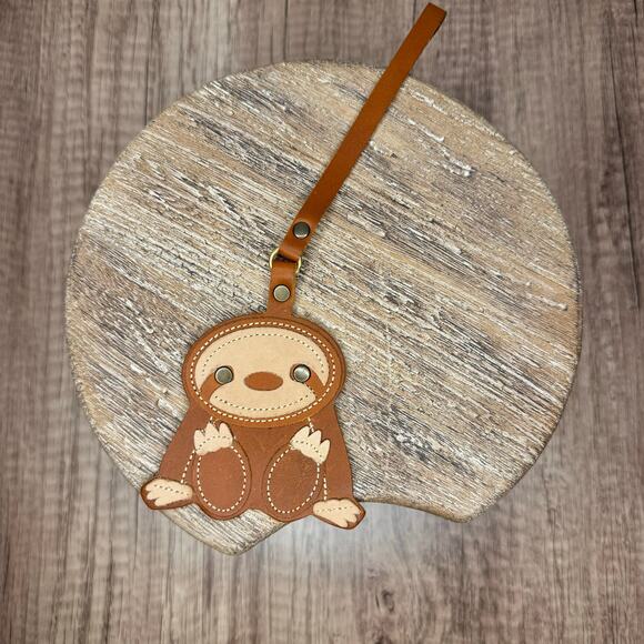 Portland Leather Sloth Charm HONEY Sloth Keychain FAST SHIP NEW - Picture 2 of 4